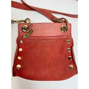 Hammitt Small Tony Crossbody Bag Red Leather/Suede